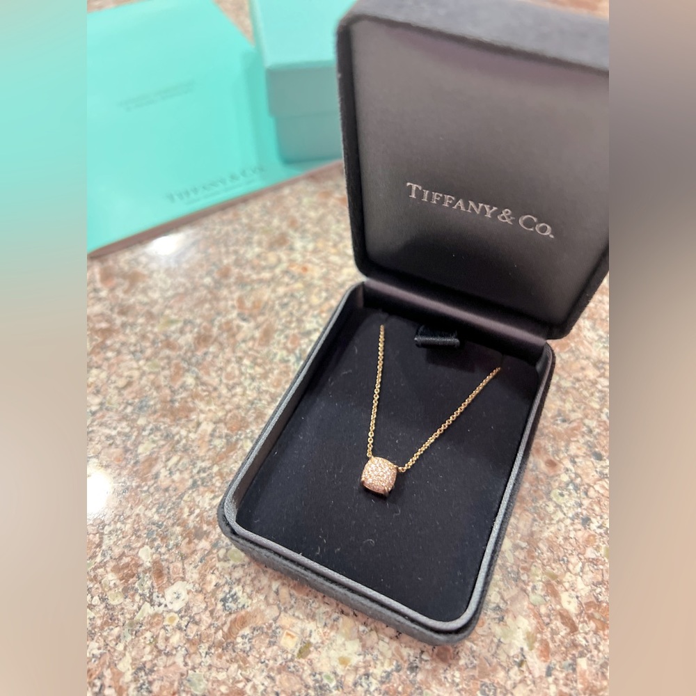 Tiffany rose gold and diamond pedant